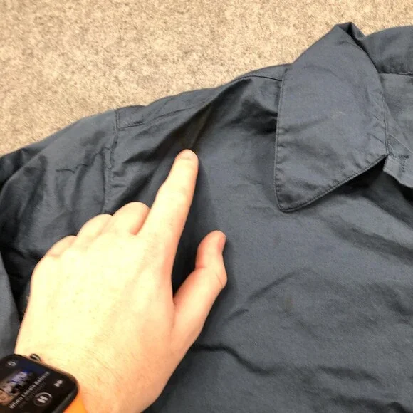 Vintage Gap Shirt Womens Large Blue Solid Cotton Long Sleeve Button Up Woven - Picture 5 of 10